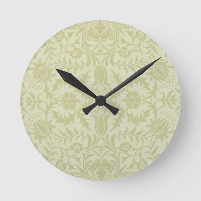 Horloge Ronde William Morris Borge Mariage Soft Green (Recto)