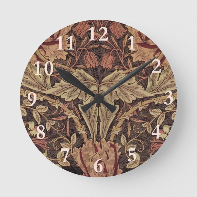 Horloge Ronde William Morris Honeysuckle Classic English Art (Recto)