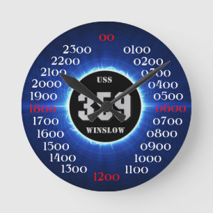 HORLOGE RONDE WINSLOW D'USS (DD-359)