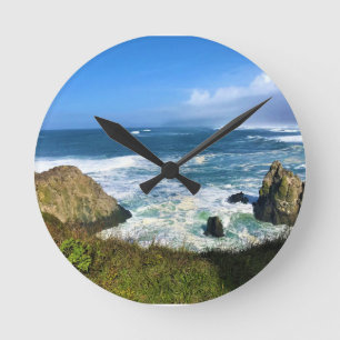 Horloge Ronde Yaquina Head Superbe Zone Naturelle, Oregon