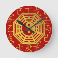 Yin and Yang , bagua and feng shui hieroglyphs