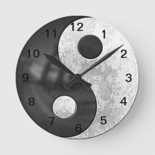 Horloge Ronde Yin et Yang