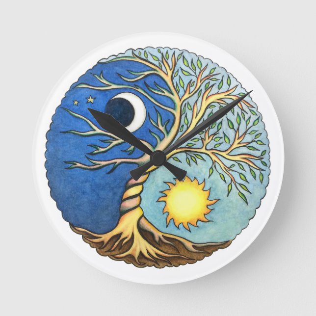 Horloge Ronde Yin-Yang Moon and Sun (Recto)