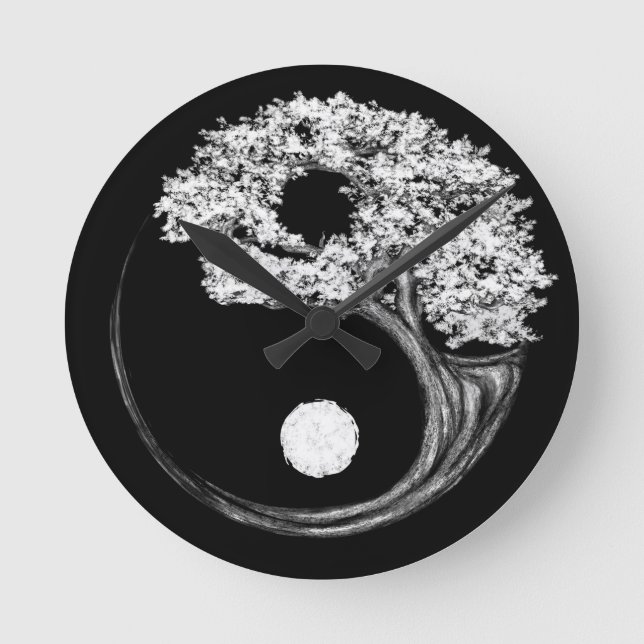 Horloge Ronde Yin Yang Tree (Recto)