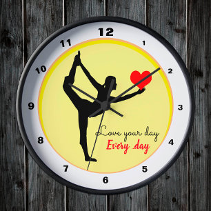 Horloge Ronde Yoga & Love your day, Every day / Yogini fashion