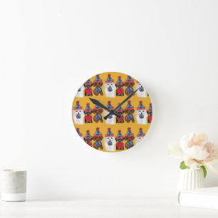 Horloge Ronde Yorkie Poo
