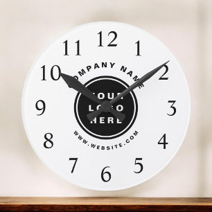 Horloge Ronde Your Business Logo Promoteur Business Company