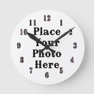 Horloge Ronde Your Photo Here Wall Clock