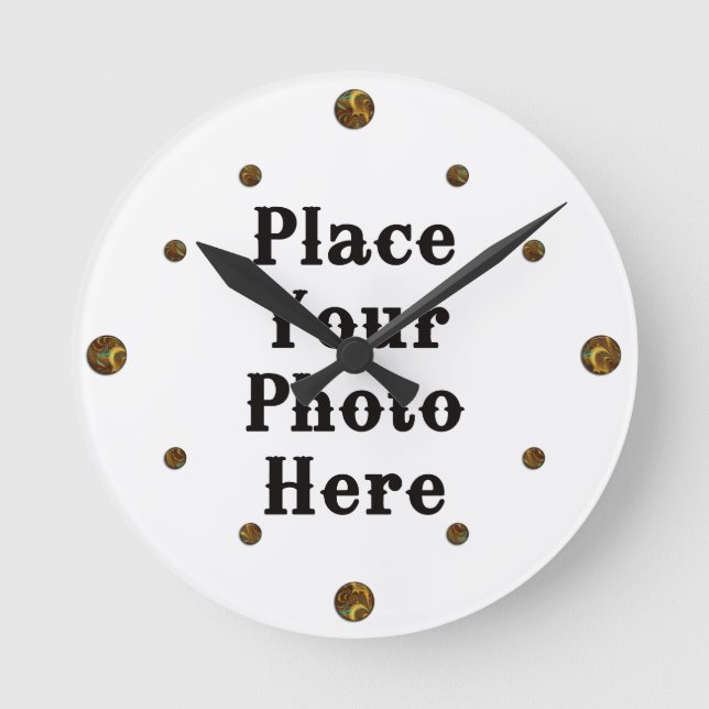 Horloge Ronde Your Photo Here Wall Clock (Recto)