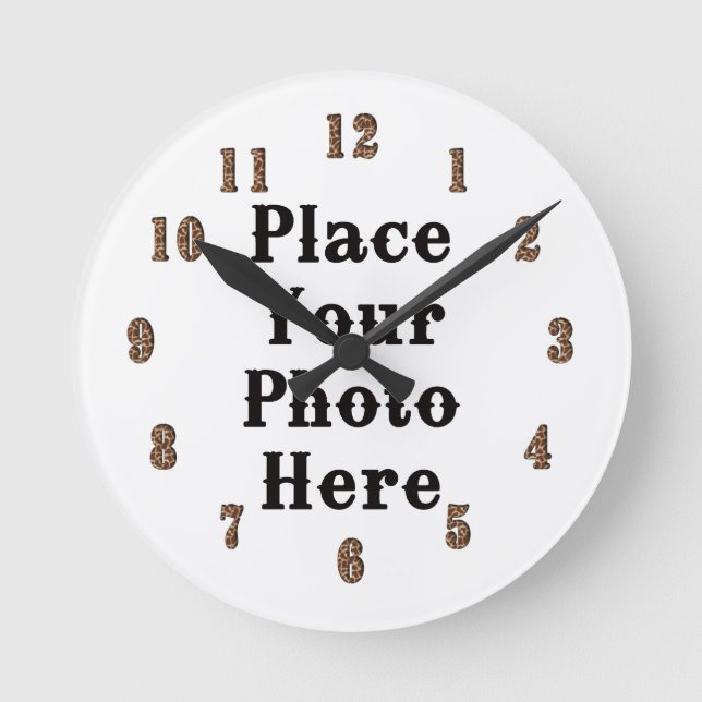 Horloge Ronde Your Photo Here Wall Clock (Recto)