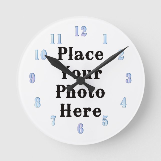 Horloge Ronde Your Photo Here Wall Clock (Recto)