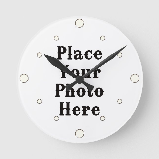 Horloge Ronde Your Photo Here Wall Clock (Recto)