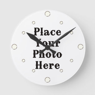 Horloge Ronde Your Photo Here Wall Clock
