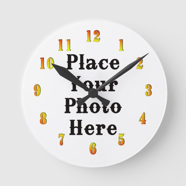 Horloge Ronde Your Photo Here Wall Clock (Recto)