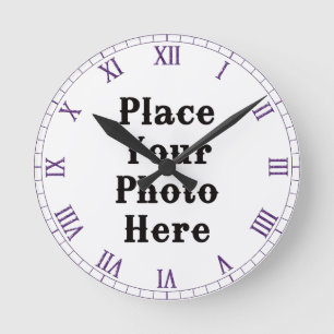 Horloge Ronde Your Photo Here Wall Clock