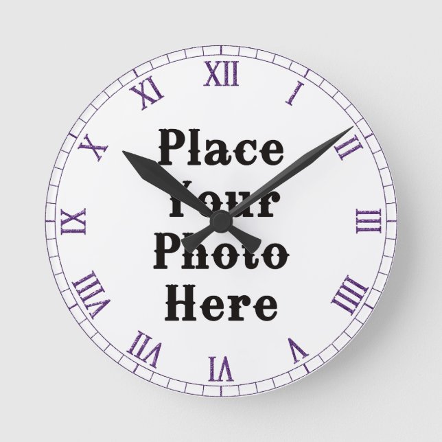Horloge Ronde Your Photo Here Wall Clock (Recto)