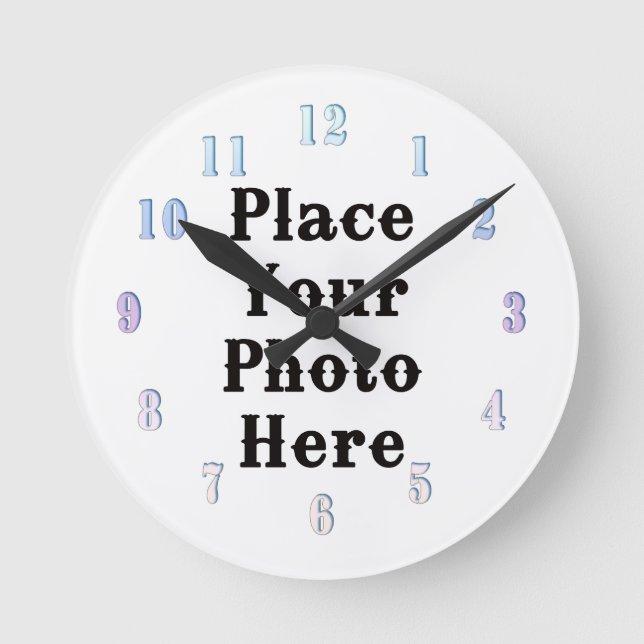 Horloge Ronde Your Photo Here Wall Clock (Recto)