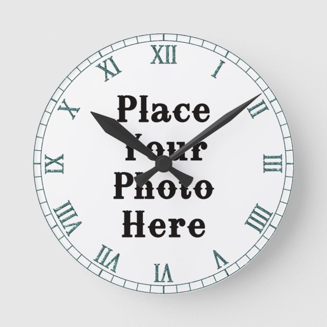 Horloge Ronde Your Photo Here Wall Clock (Recto)