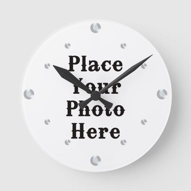 Horloge Ronde Your Photo Here Wall Clock (Recto)