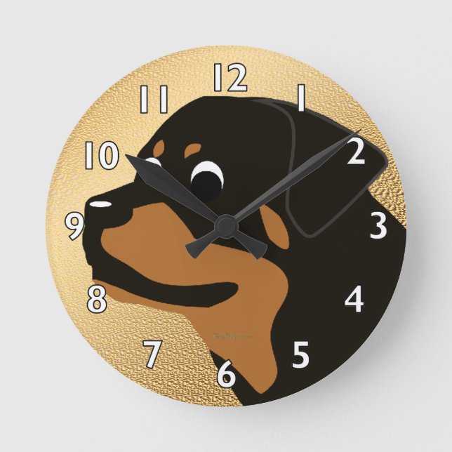Horloge Ronde Zara le Rottweiler (Recto)