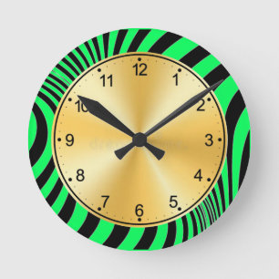 Horloge Ronde Zebra Skin Print Texture Motif-88488
