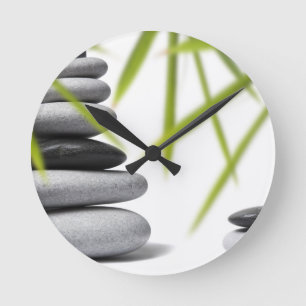 Horloge Ronde Zen de caillou