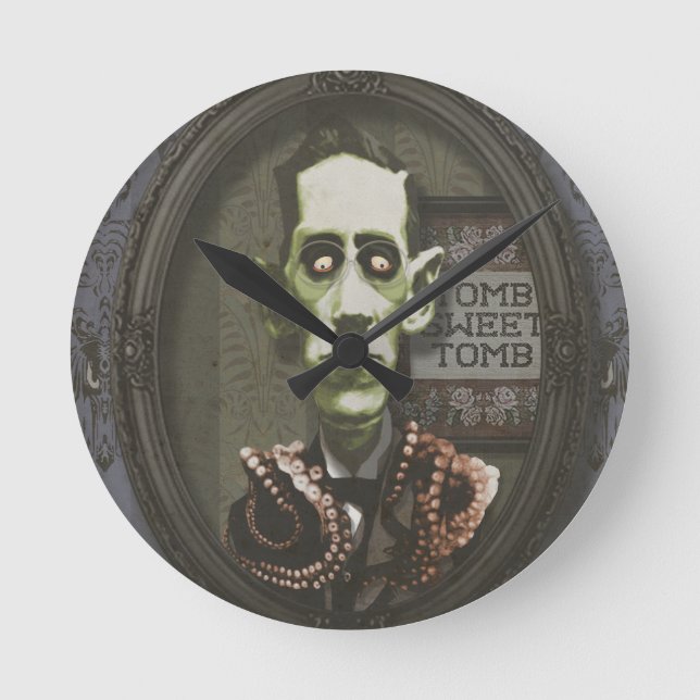 Horloge Ronde Zombie haunted HP Lovecraft (Recto)