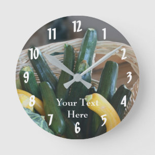 Horloge Ronde Zucchini And Summer Squash Nature