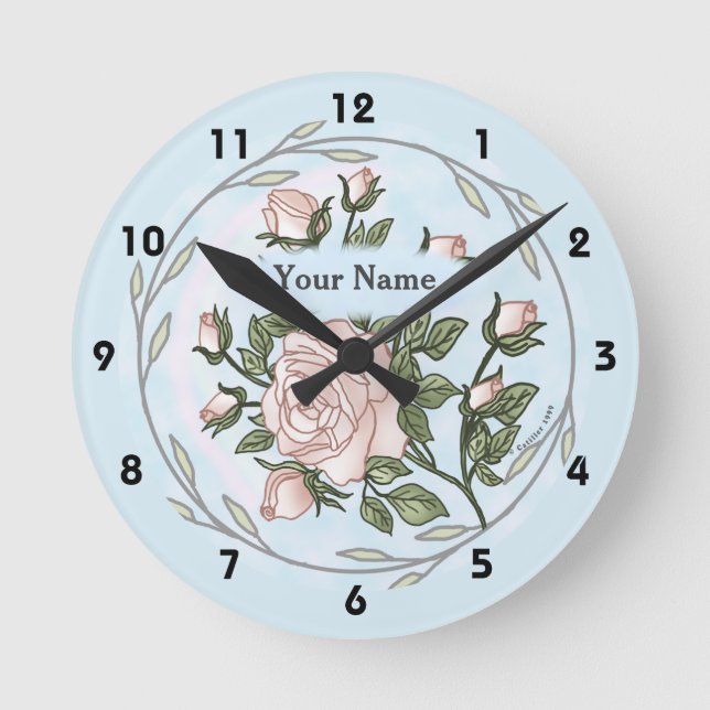 Horloge Rose du jardin (Recto)