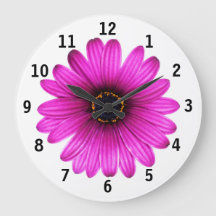 Horloge rose fleur marguerite