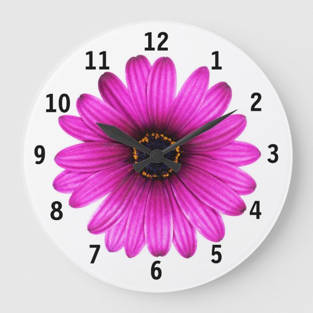 Horloge rose fleur marguerite (Recto)