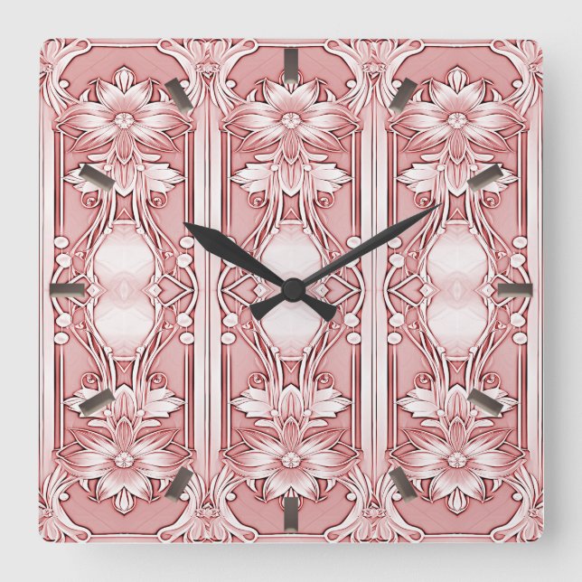 Horloge rose florale (Recto)