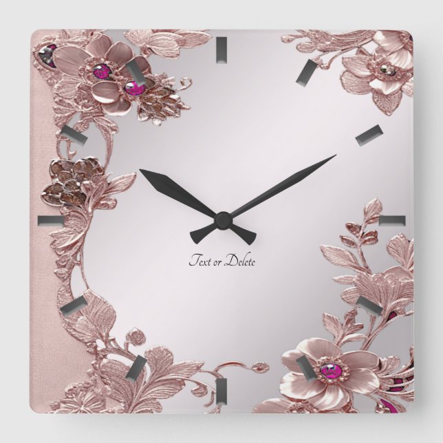 Horloge rose florale (Recto)