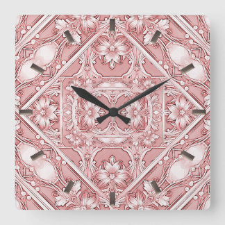 Horloge rose florale