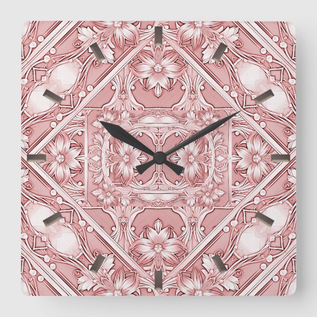Horloge rose florale (Recto)