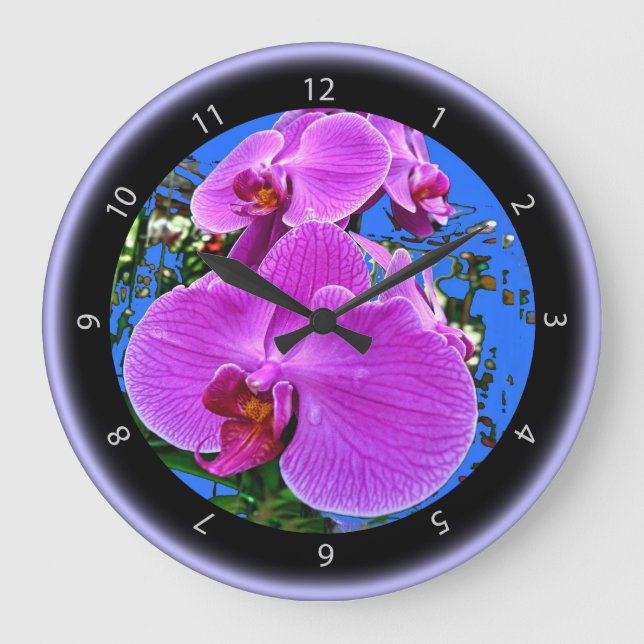 Horloge rose orchidée (Recto)