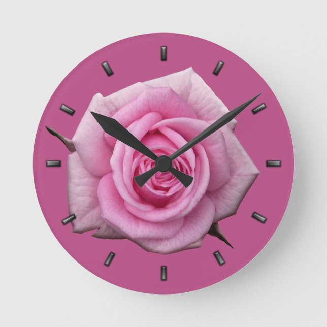 Horloge rose Rose Rose Rose Fleur Mur Horloge Rose (Recto)