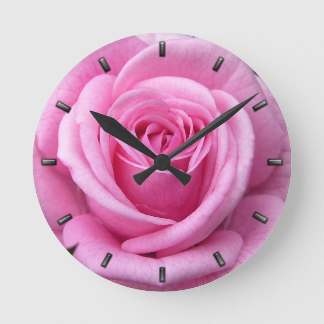Horloge rose Rose Rose Rose Fleur Mur Horloge Rose (Recto)