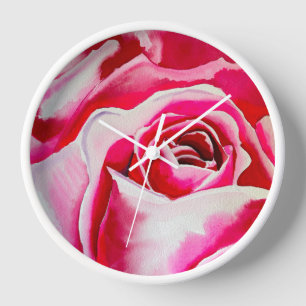 Horloge Roses roses rose aquarelle art