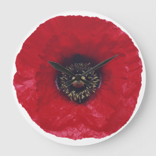 Horloge rouge de pavot