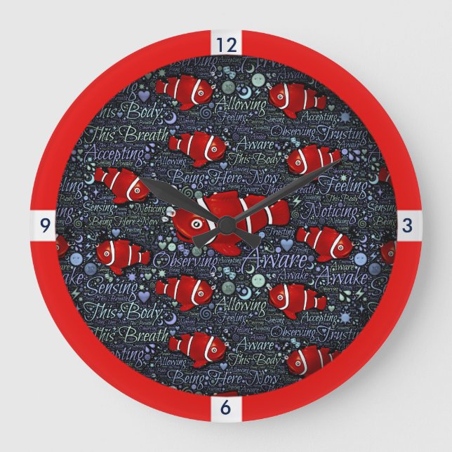 Horloge rouge de poissons (Recto)