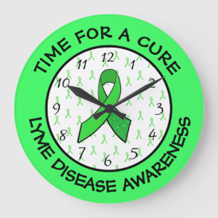 Horloge Ruban de Sensibilisation Vert Citron pour