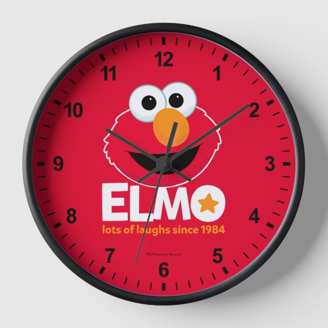 Horloge Rue Sésame | Elmo Beaucoup de rires depuis 1984 (Recto)