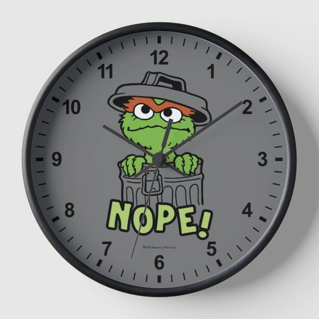 Horloge Rue Sésame | Oscar le Grouch Nope! (Recto)