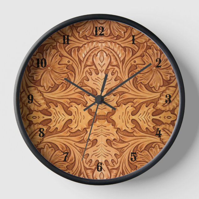Horloge Rustic brown cowboy fashion western leather (Recto)