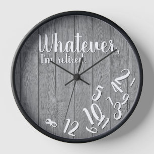 Horloge Rustic Wood Drôle Retraite Je suis Retraité