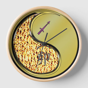 Horloge Sagittaire & Lapin Métal