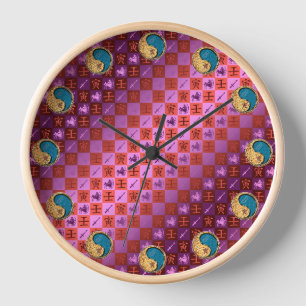 Horloge Sagittaire & Tigre d'eau