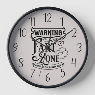 Horloge salle de bain amusante zone d'art