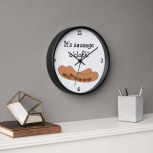 Horloge Sausage O'Clock amusant graphique alimentaire